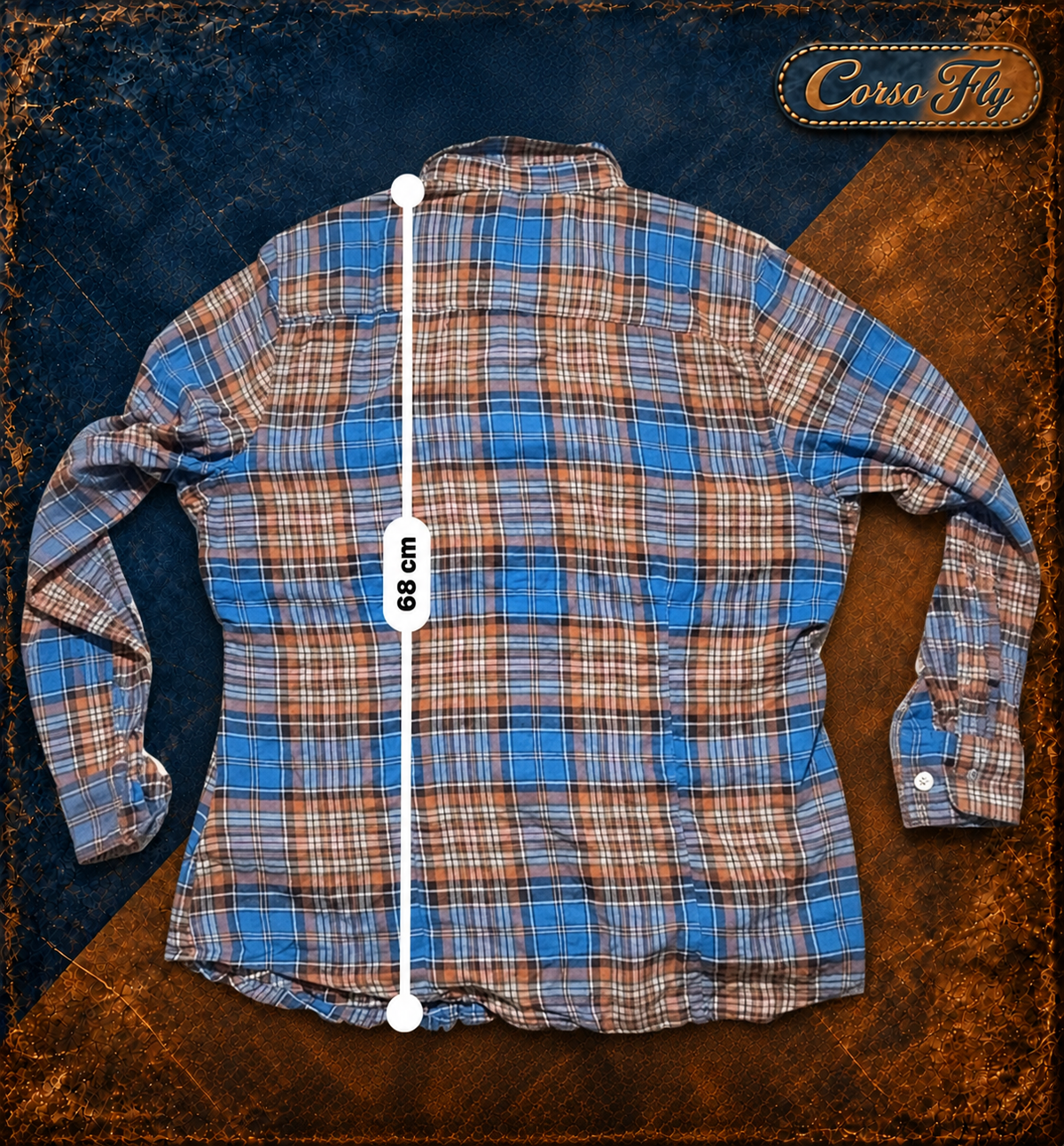 Misura lunghezza 68 cm — camicia Timberland a quadri, sfondo Corso Fly