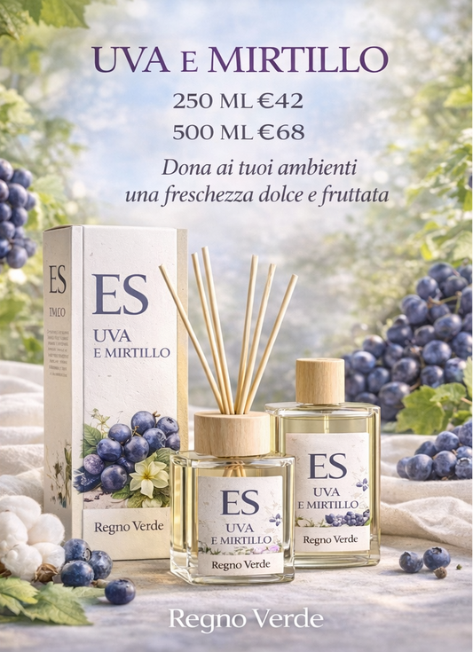 Uva e Mirtillo - Diffusore con Bastoncini 500ml