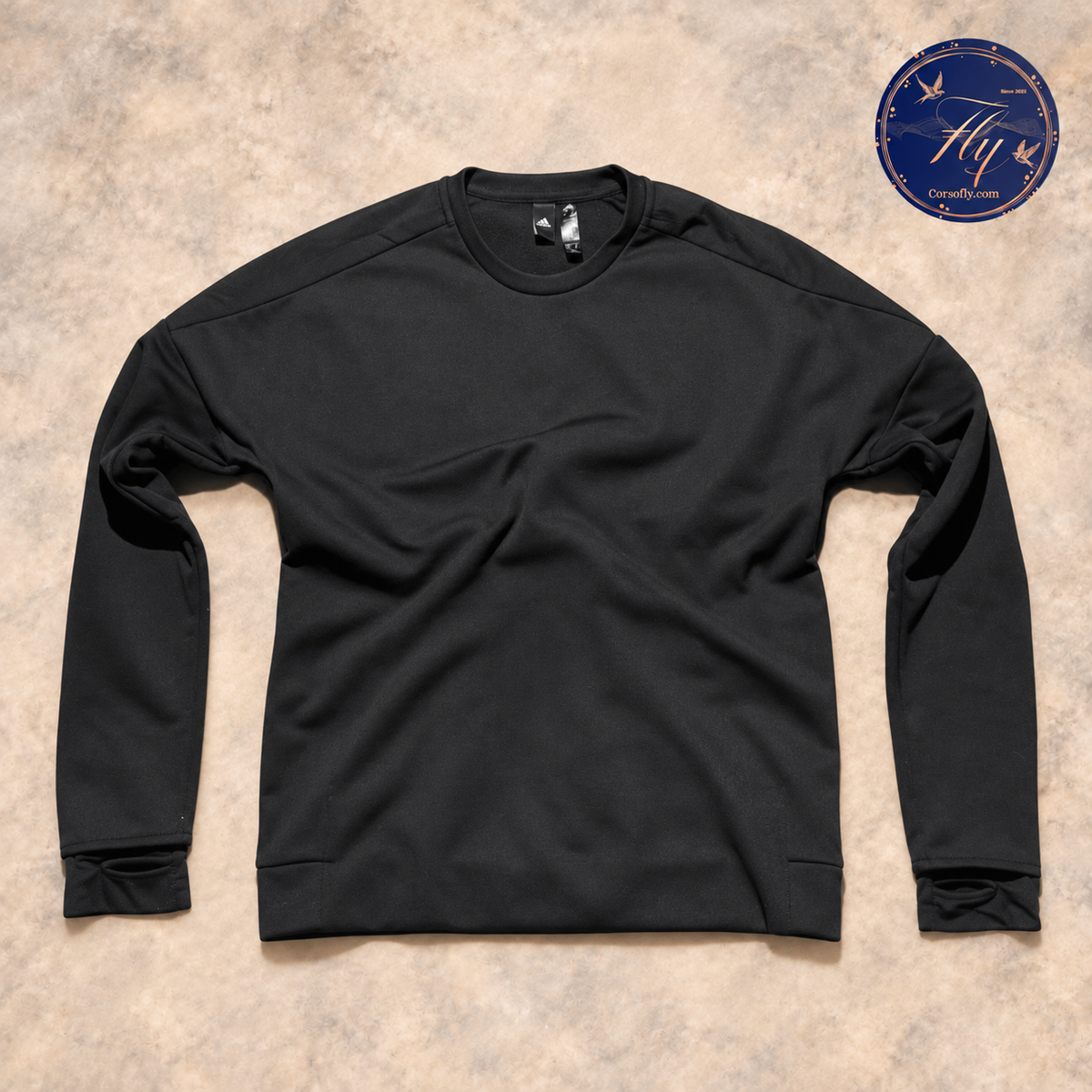 Felpa adidas Climalite uomo nera taglia M con logo Corso Fly