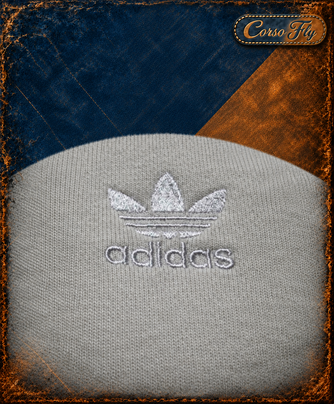 Felpa Adidas Originals uomo beige - dettaglio logo Corso Fly