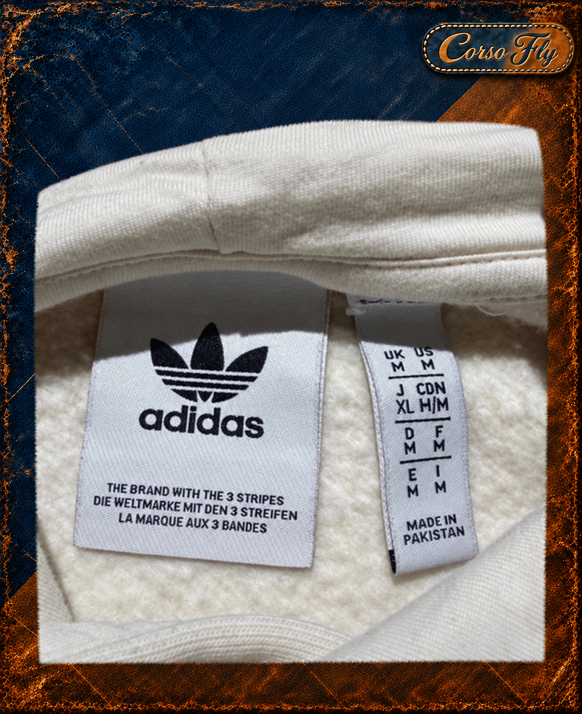 Felpa Adidas Originals uomo beige - etichetta taglia M Corso Fly