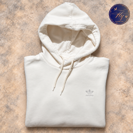 Felpa Adidas Originals uomo bianca taglia M con logo Corso Fly