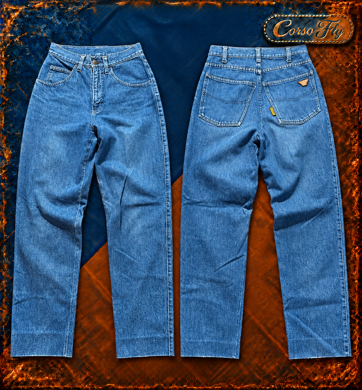 Jeans Armani vintage fronte e retro