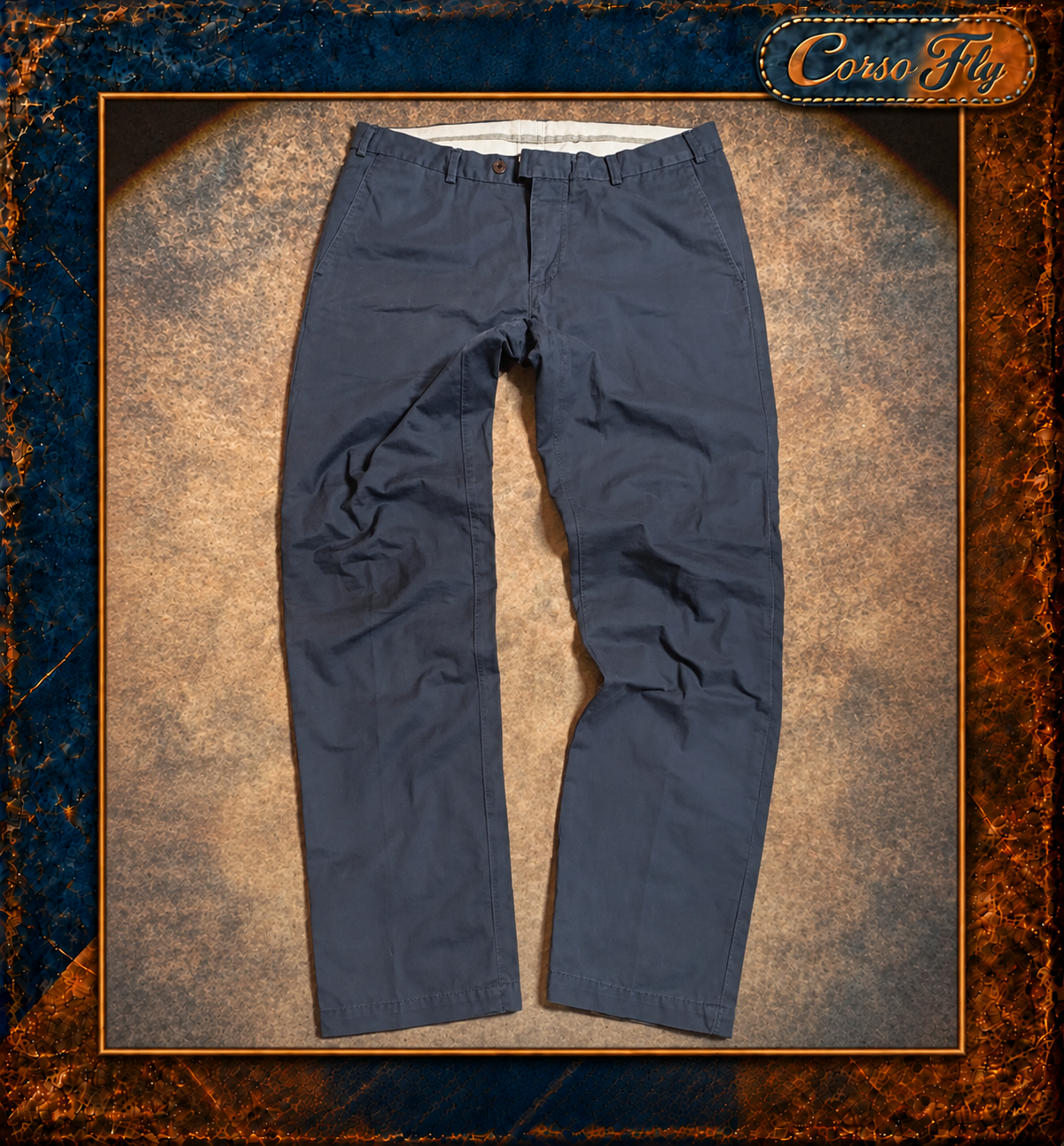 Polo Ralph Lauren pantaloni uomo blu W34 L32 Custom Fit