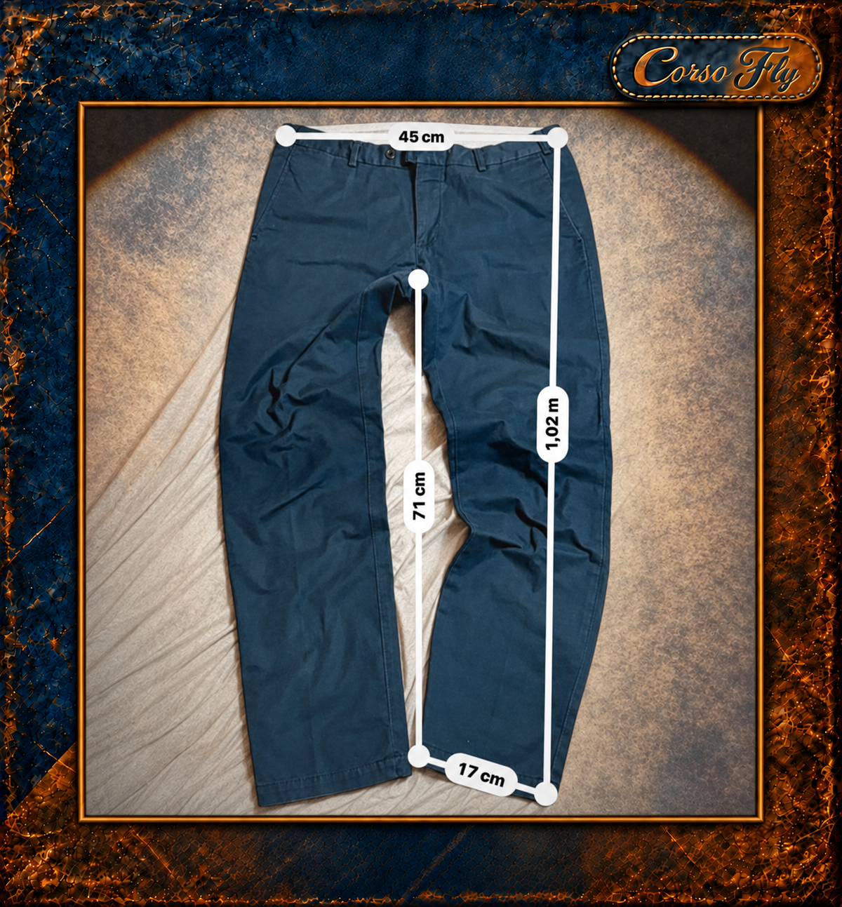 Polo Ralph Lauren pantaloni uomo blu W34 L32 Custom Fit