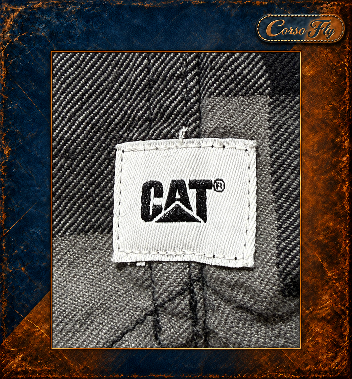 Camicia Caterpillar CAT — dettaglio etichetta al fondo — Corso Fly