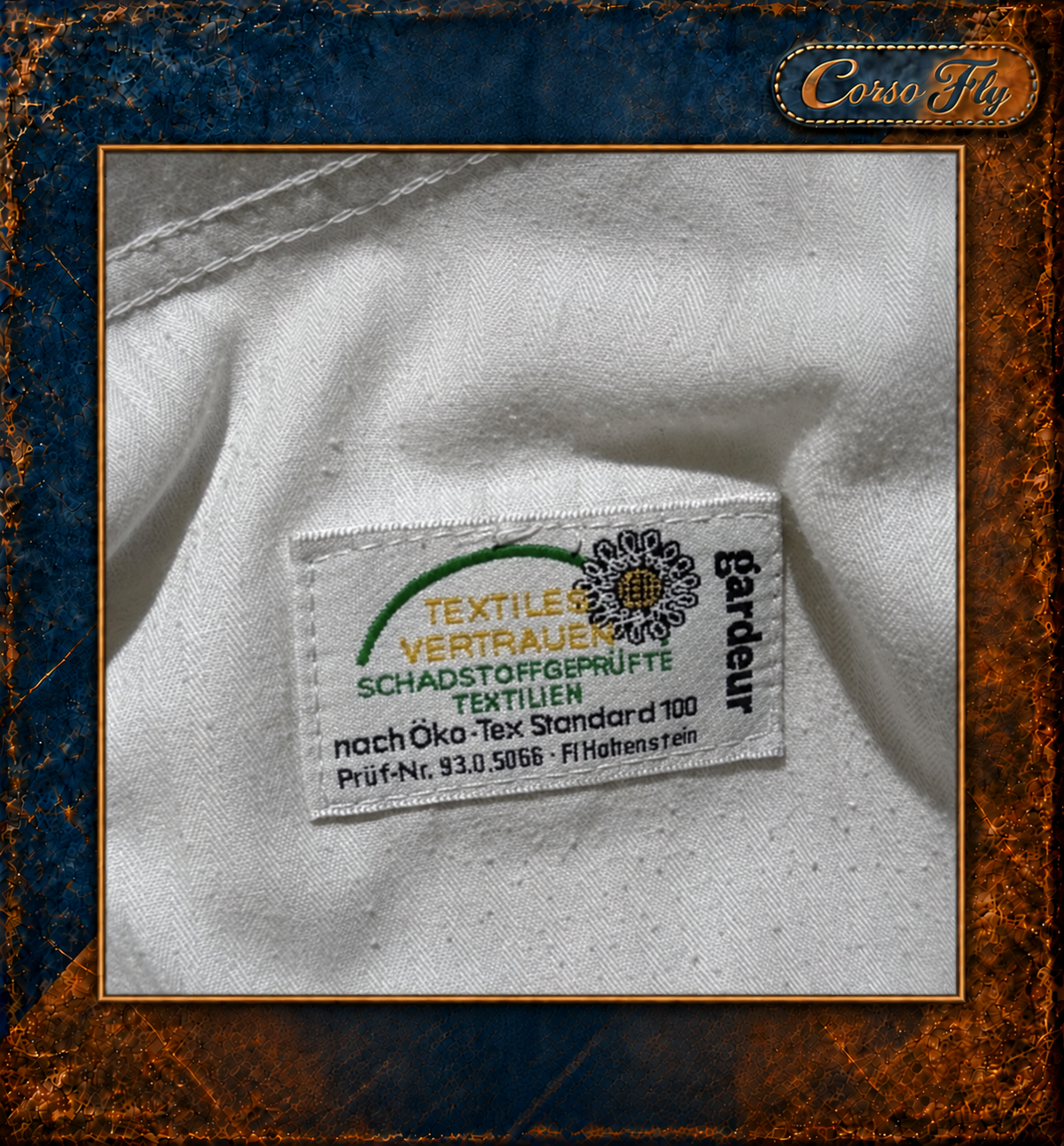Dettaglio etichetta tessile interna Gardeur — Corso Fly