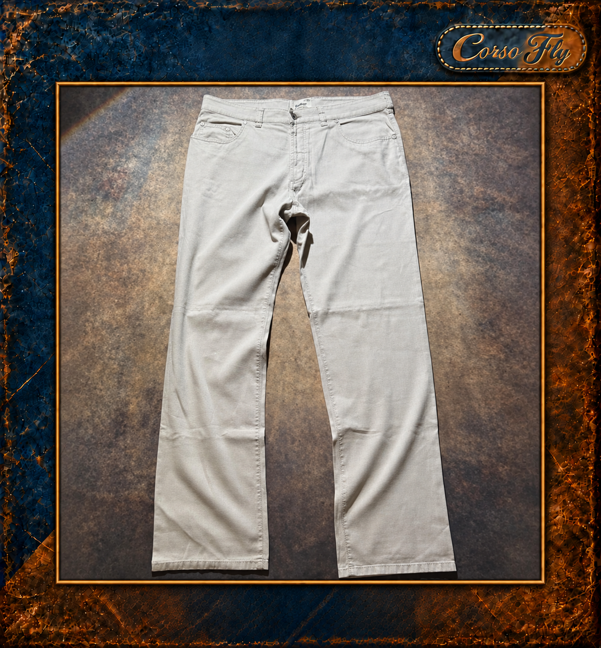 Fronte dei pantaloni Gardeur grigio chiaro — Corso Fly
