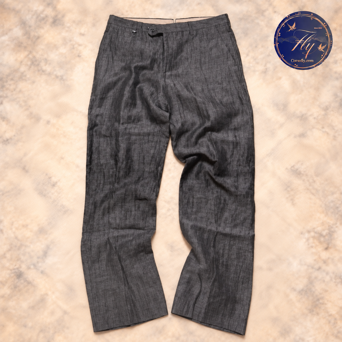 Guess by Marciano pantaloni uomo 50 lino grigio - copertina Corso Fly