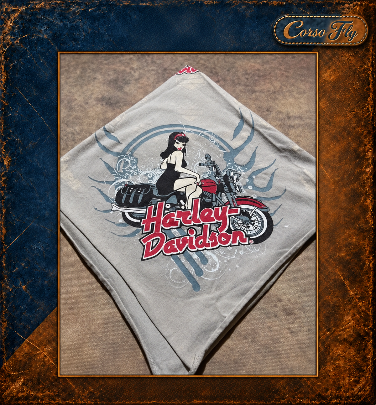 Harley-Davidson bandana grigia – foto originale 1