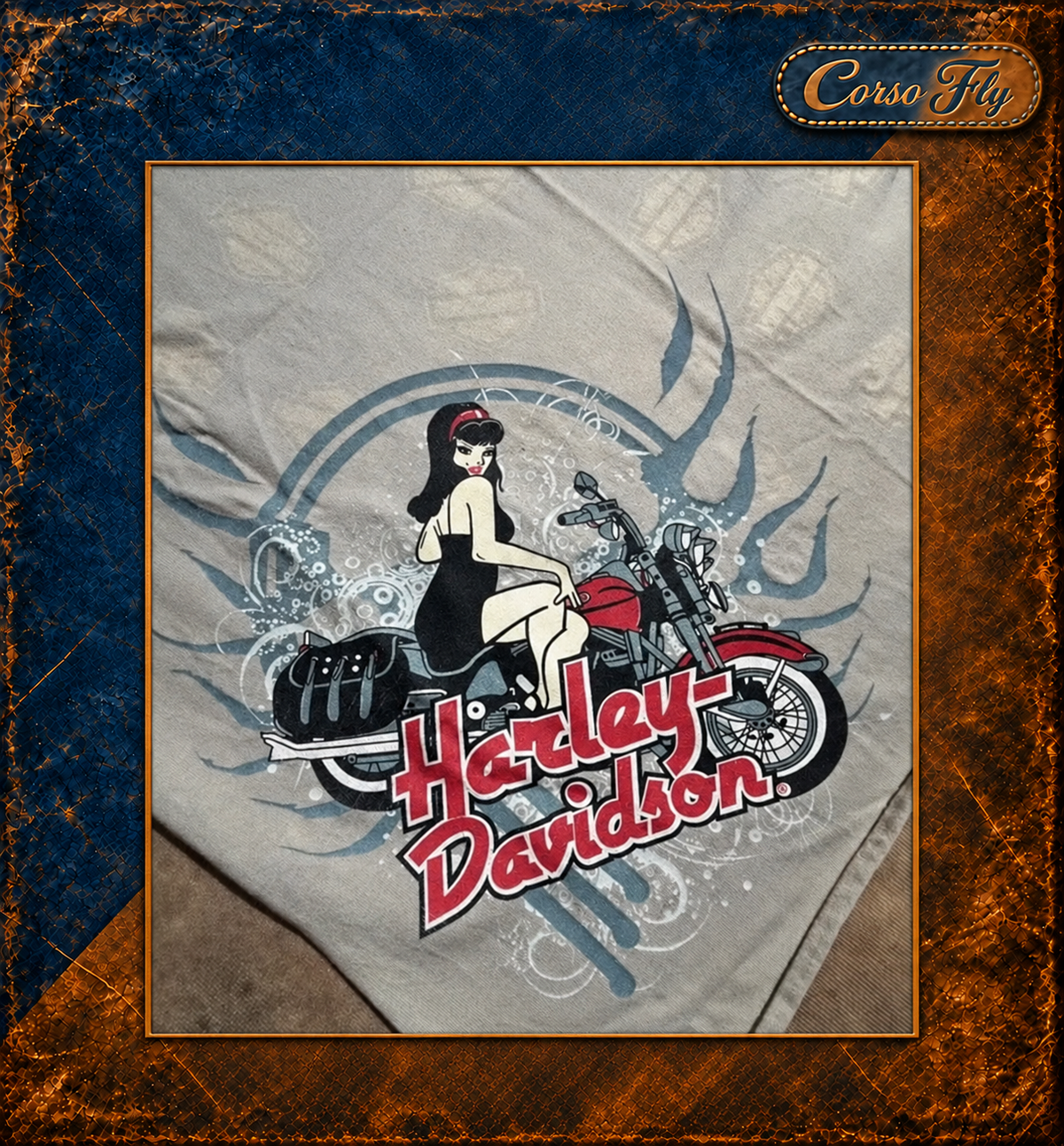 Harley-Davidson bandana grigia – foto originale 3