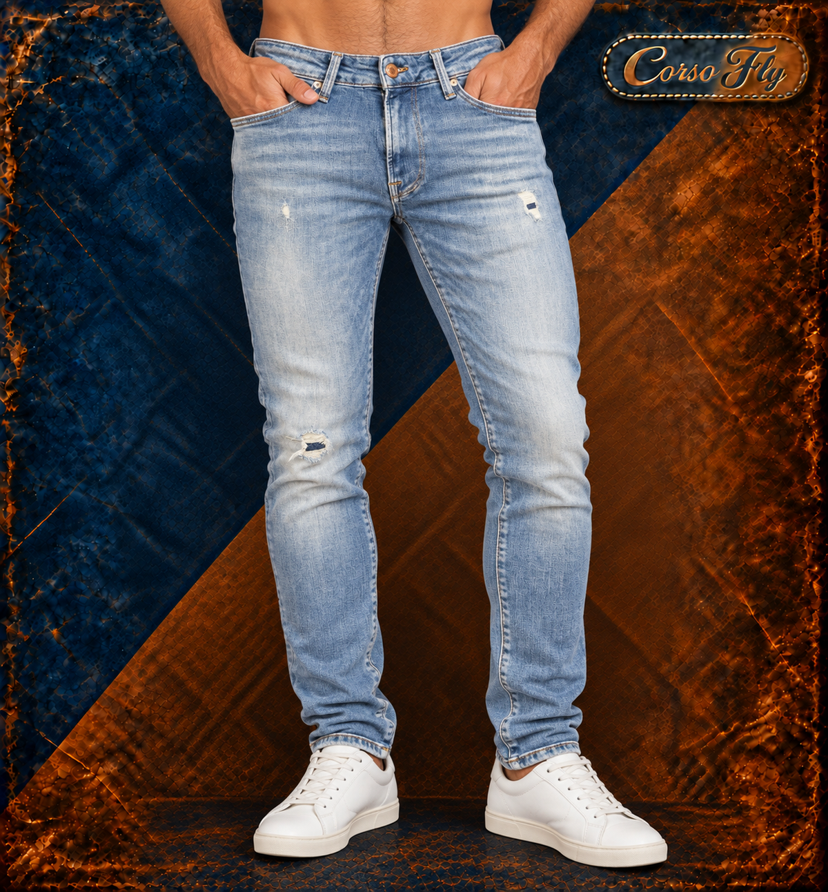 Jack & Jones Liam W33 L32 — rappresentazione indossata — Corso Fly