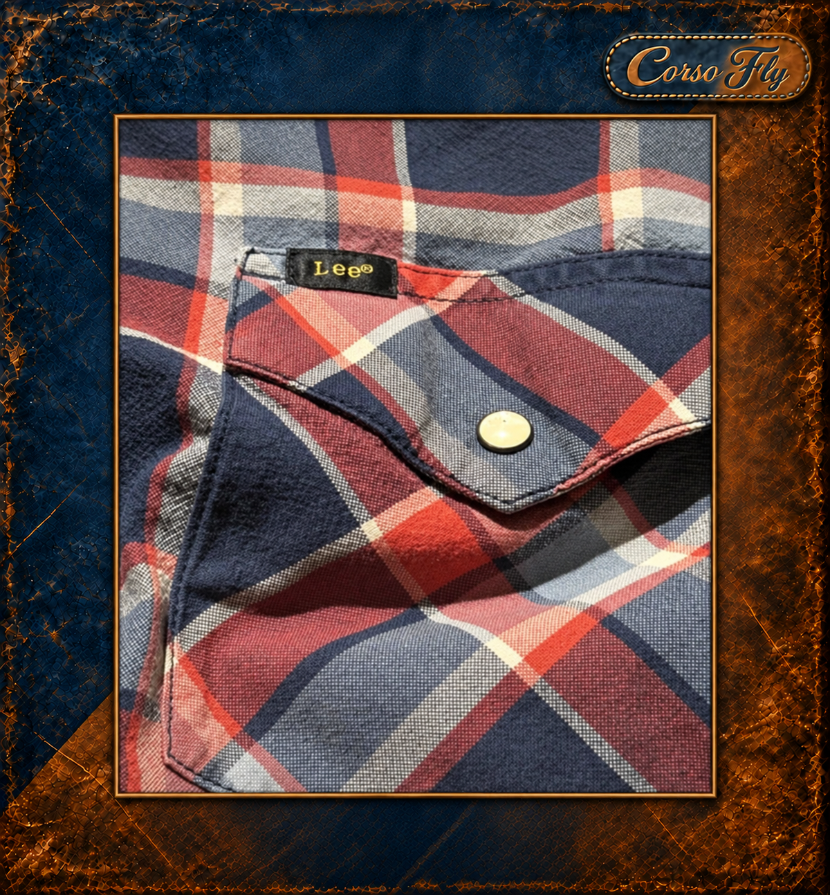 Camicia Lee a quadri XL Slim Fit — tasca e bottone automatico — Corso Fly