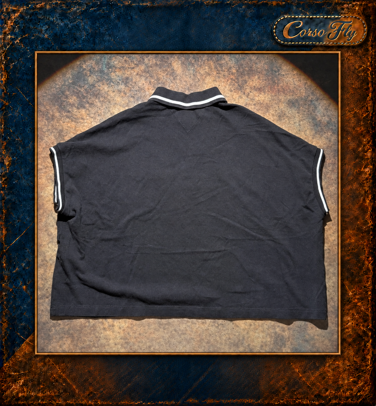 Tommy Jeans polo corta donna XS nera con ricamo New York City