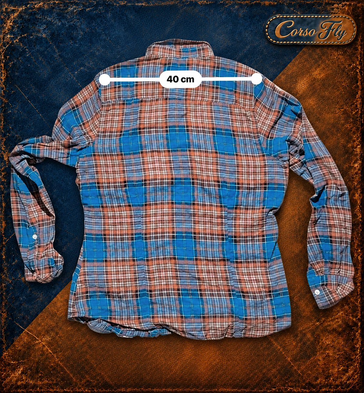 Misura spalle 40 cm — camicia Timberland a quadri, sfondo Corso Fly