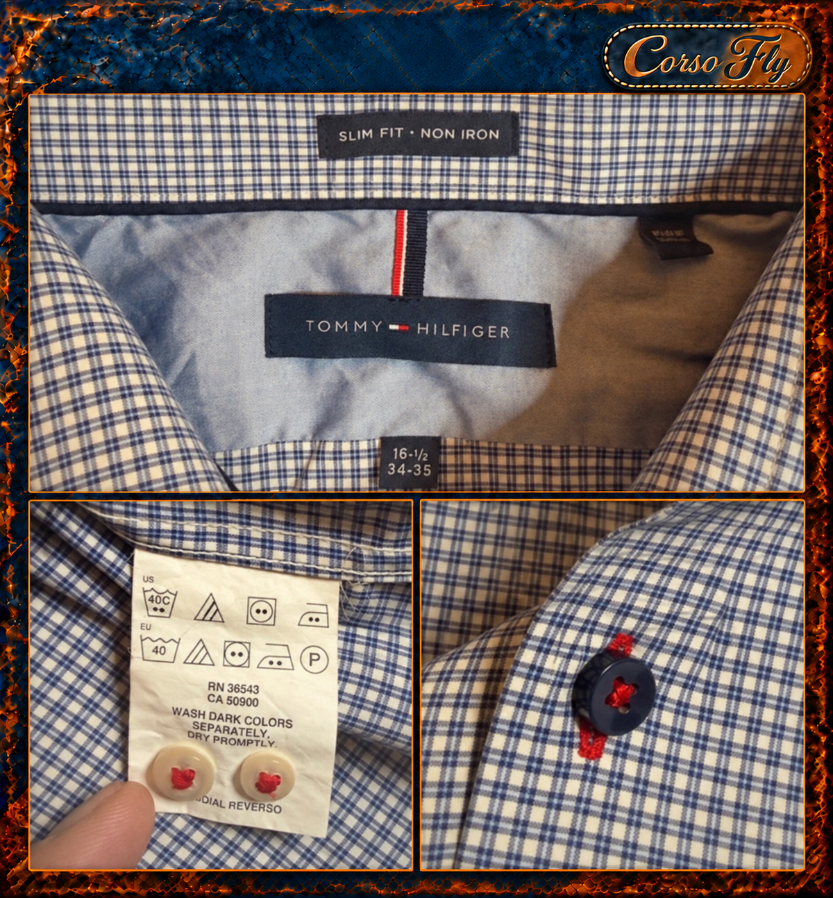 Etichette e dettagli della camicia
