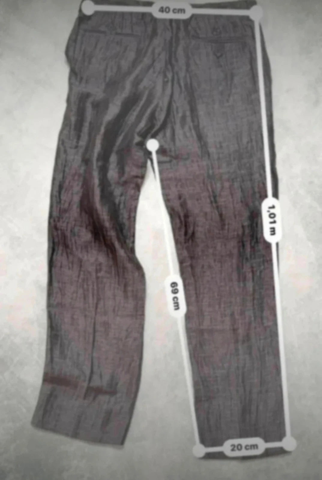 Guess by Marciano pantaloni uomo 50 lino grigio - foto reale 7
