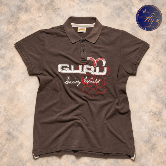 Polo Guru uomo marrone taglia S con logo Corso Fly