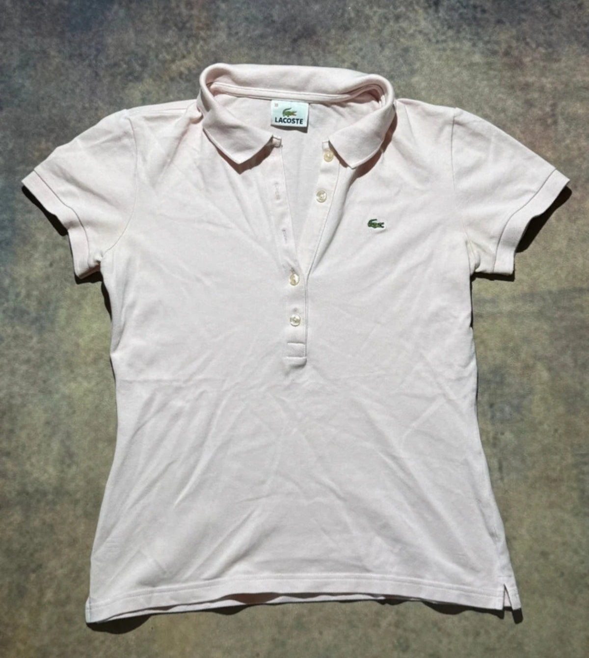 Polo Lacoste donna rosa taglia 38 - fronte