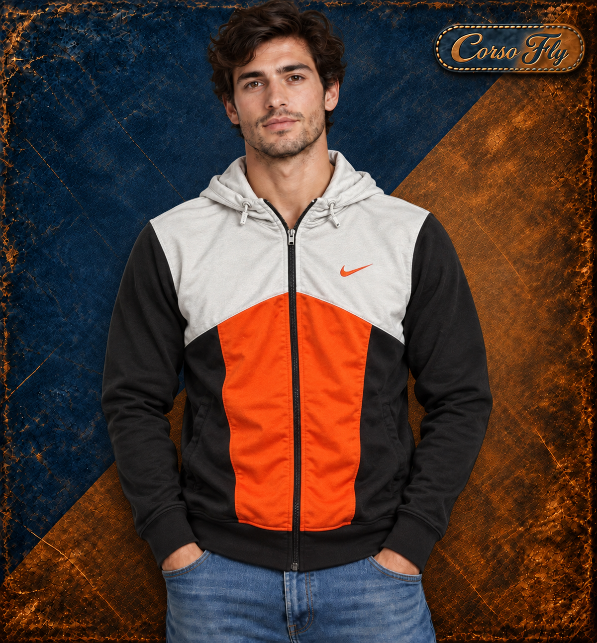 Felpa Nike uomo L — rappresentazione indossata