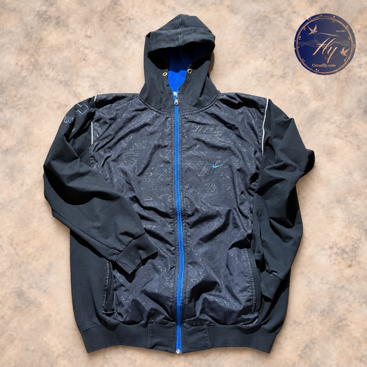 Giacca tecnica Nike uomo nera blu 3XL con logo Corso Fly