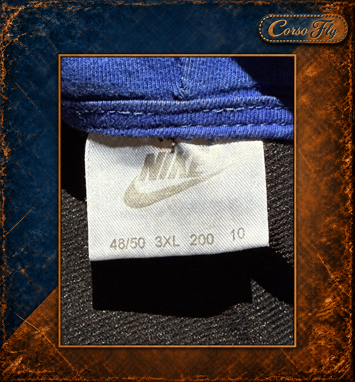 Nike giacca felpa tecnica uomo 3XL 48/50 nera blu con cappuccio – foto del capo 3, sfondo Corso Fly