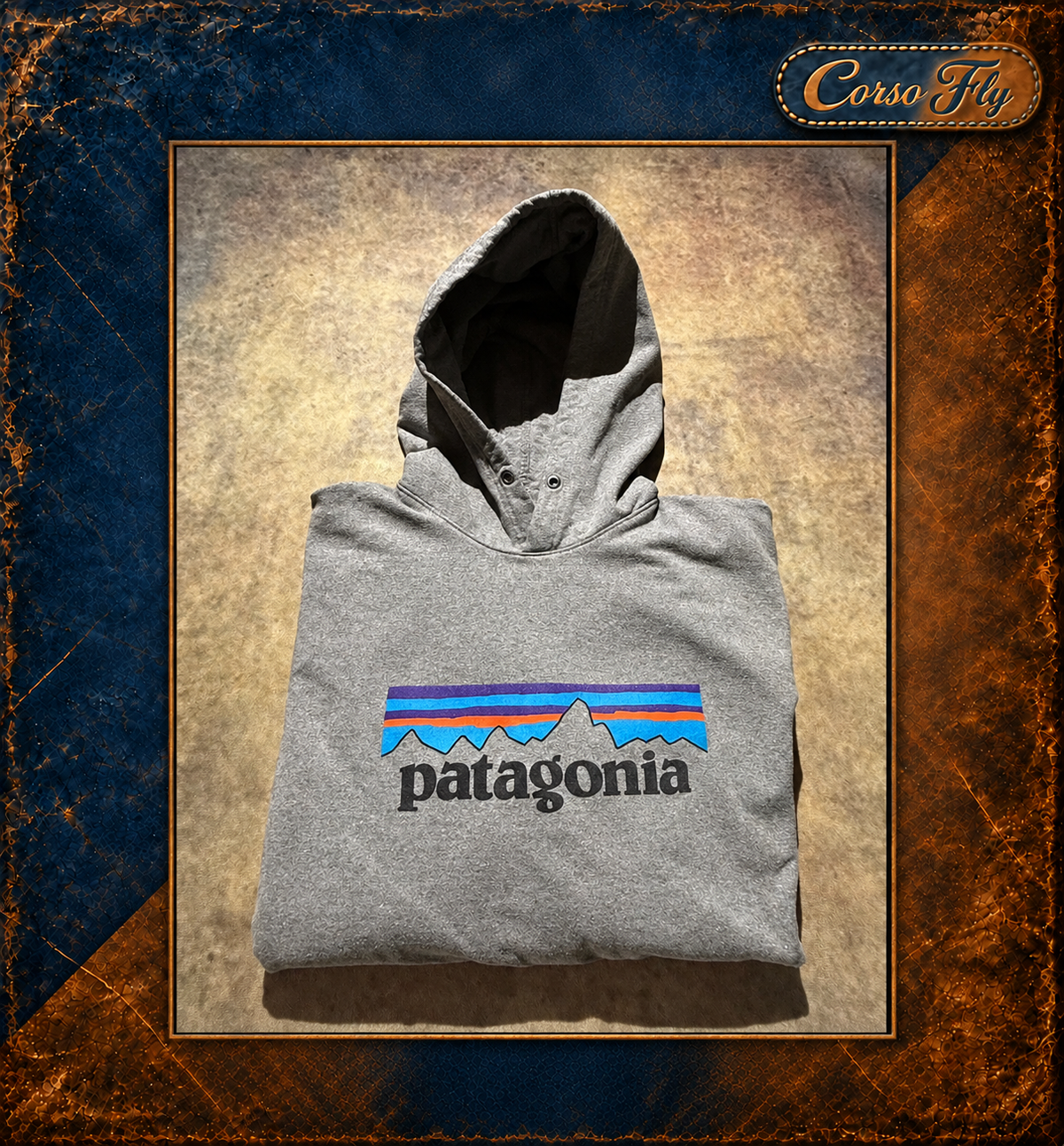 Patagonia Fitz Roy felpa uomo grigia con cappuccio – XL da etichetta – foto del capo 1, sfondo Corso Fly