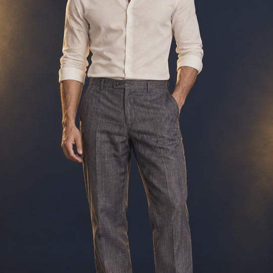 Guess by Marciano pantaloni uomo 50 lino grigio - video AI Corso Fly
