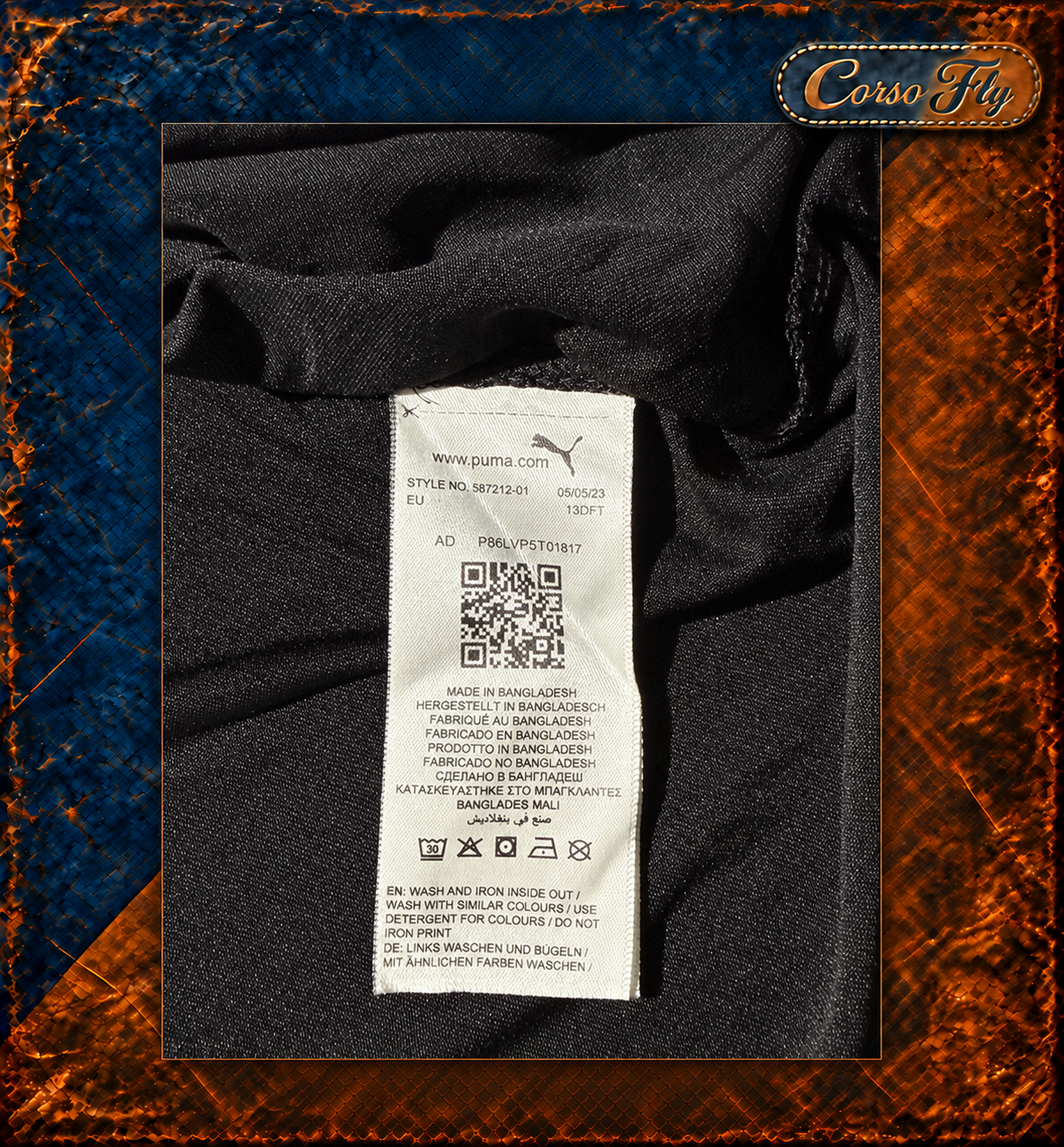 Puma dryCELL nera L — etichetta interna