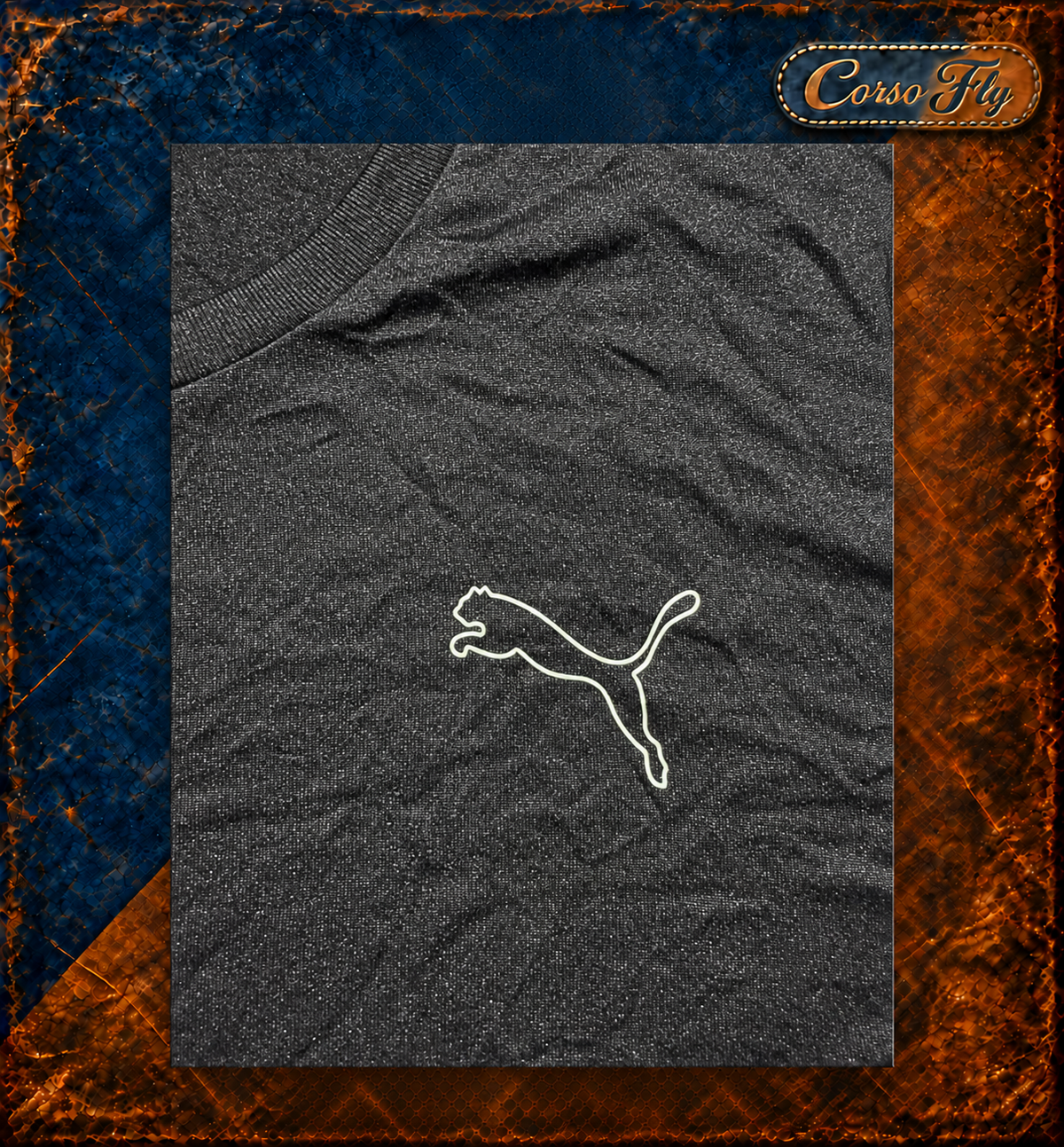 Puma dryCELL nera L — dettaglio logo