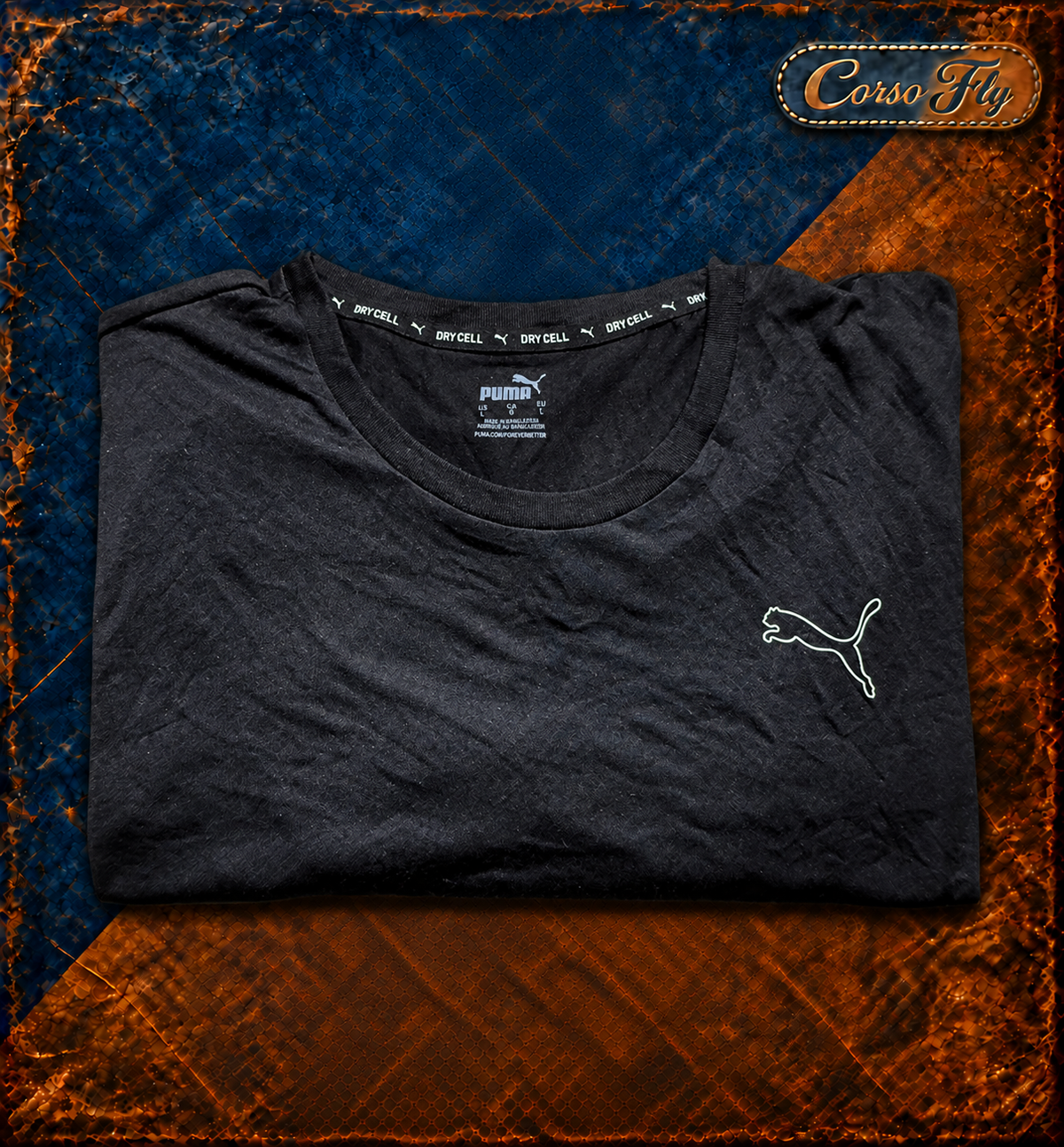 Puma dryCELL nera L — capo piegato
