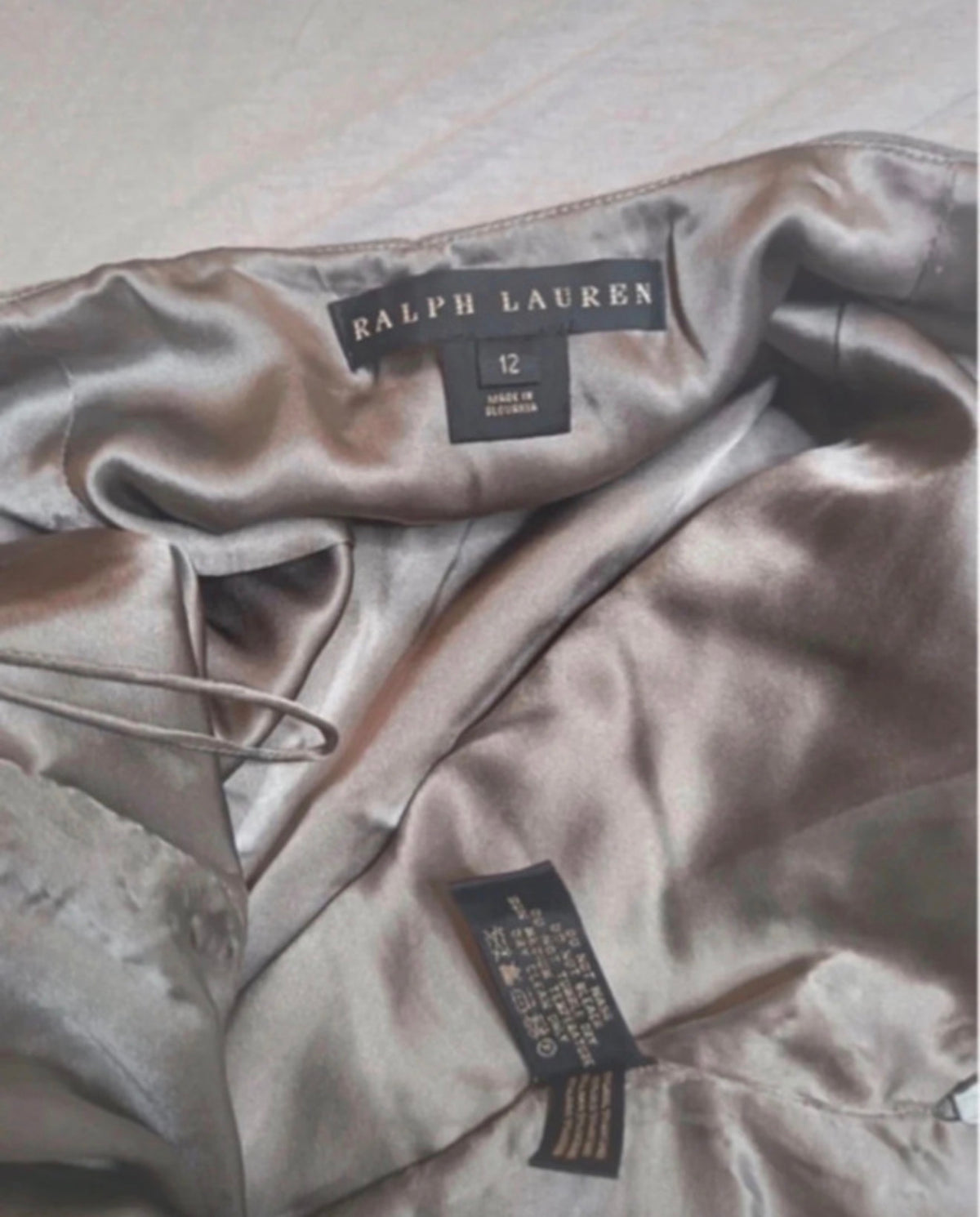 Gonna Ralph Lauren grigia - label