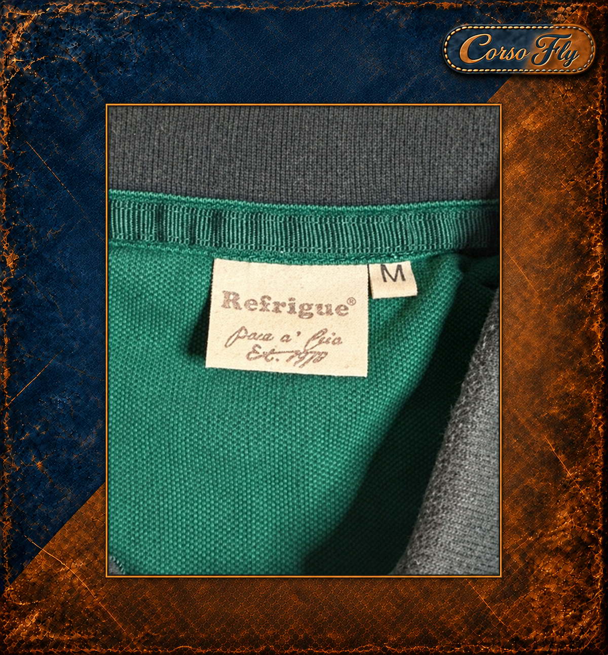Polo Refrigue - etichetta taglia M - Corso Fly