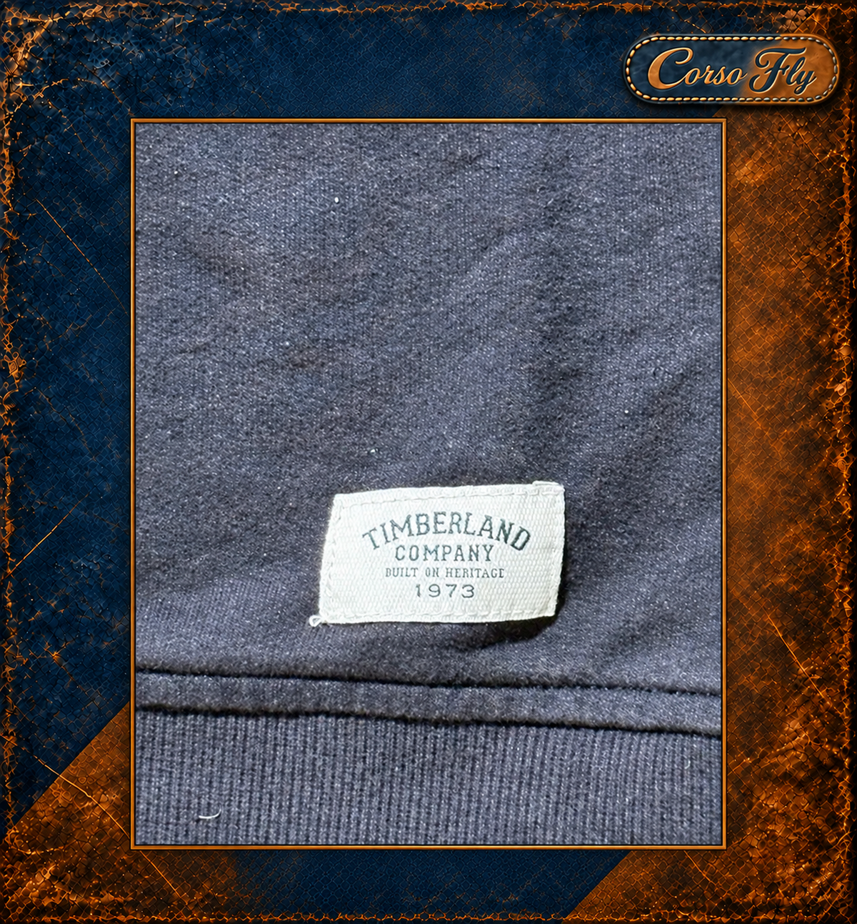 Timberland felpa uomo XXL slim fit girocollo grigia e nera – foto del capo 6, sfondo Corso Fly